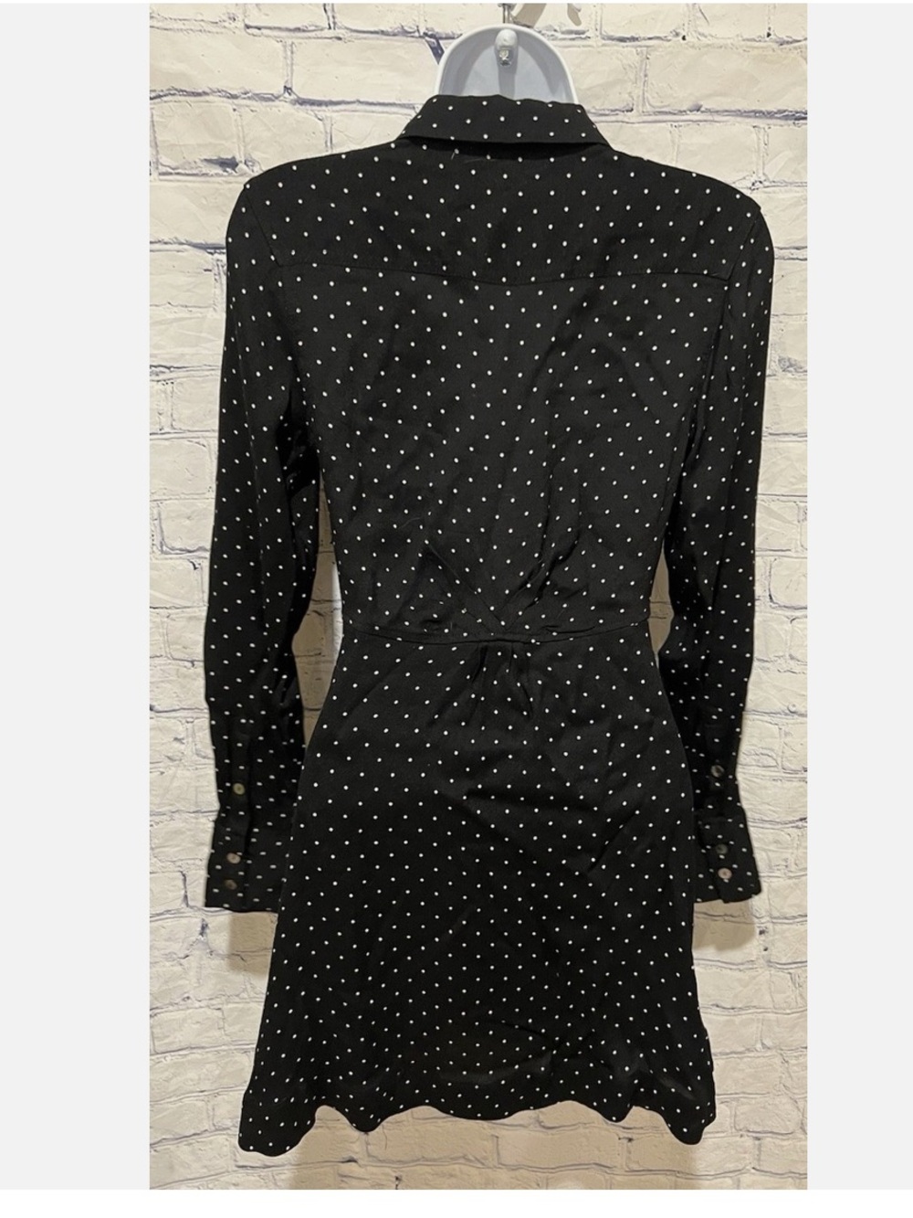 Philosophy Black Button-Down Polka Dot Dress - Picture 4 of 4